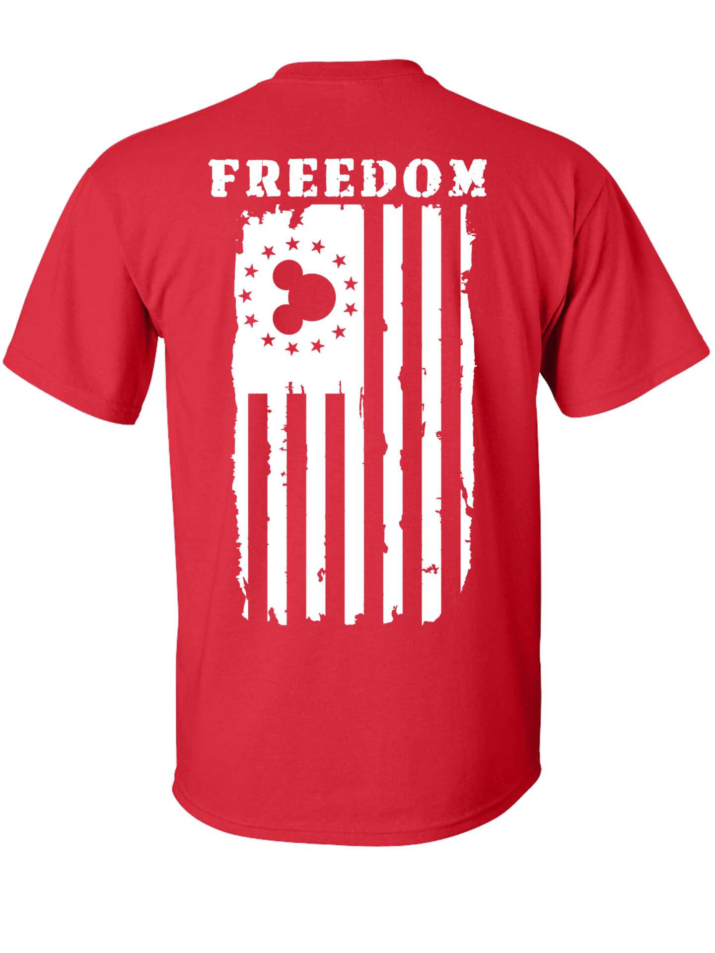 Mickey Freedom 13 Colonies USA Flag Red Shirt