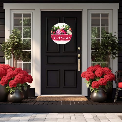 Rose Blend with Greenery Door Hanger