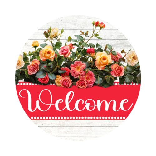 Mix of Roses Door Hanger