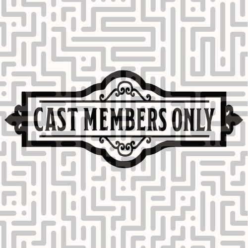 Handcrafted Disney Cast Member Only Sign