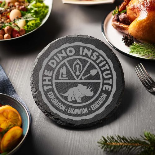The Dino Institute Chiseled Slate Coasters
