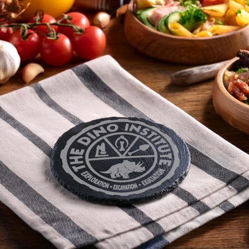 The Dino Institute Chiseled Slate Coasters