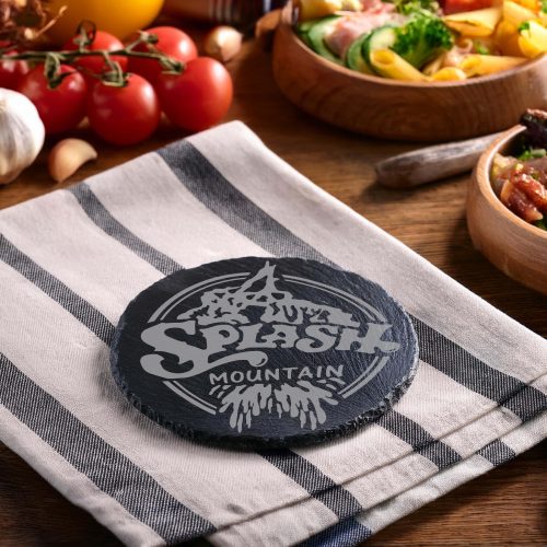 Splash Mountain Chiseled Slate Coasters with Rubber Feet