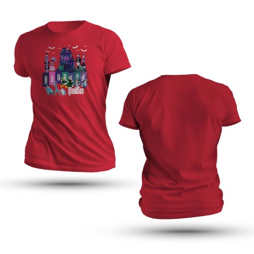 Colorful Haunted Mansion Halloween T-Shirt