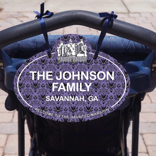 Custom Haunted Mansion Scooter - Stroller Name Tag