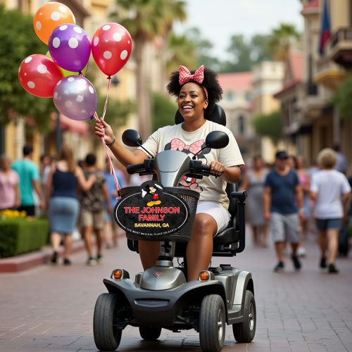 Custom Mickey Mouse Scooter - Stroller Name Tag