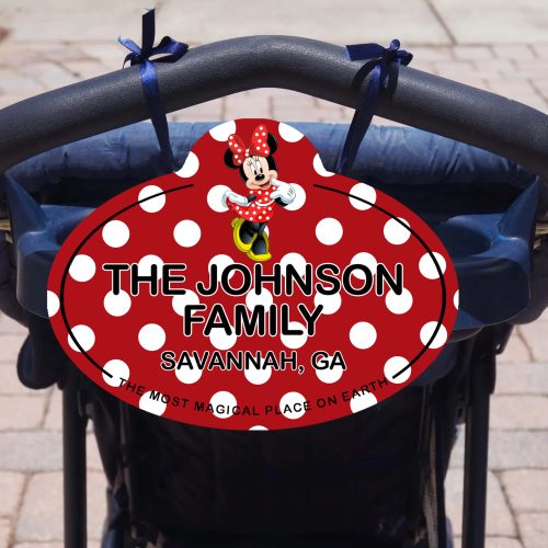 Custom Minnie Mouse Scooter - Stroller Name Tag