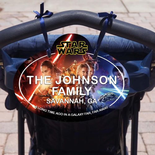 Custom Star Wars Character Scene Scooter - Stroller Name Tag