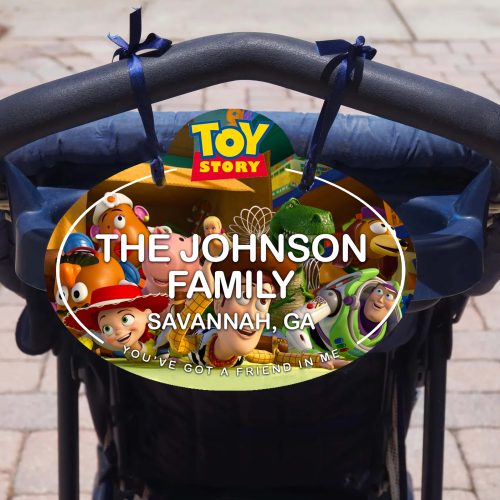 Custom Toy Story Scooter - Stroller Name Tag