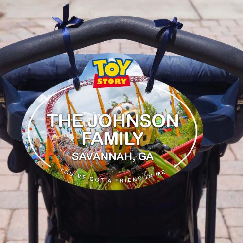 Custom Slinky Dog Scooter - Stroller Name Tag