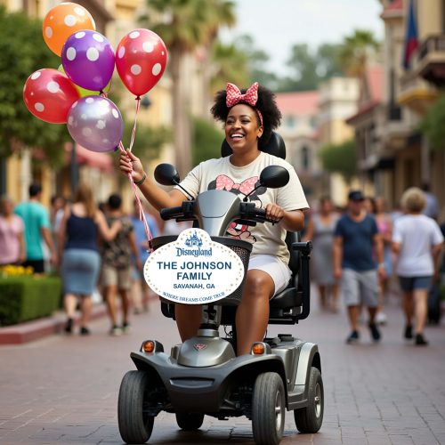 Custom Disneyland Scooter - Stroller Name Tag